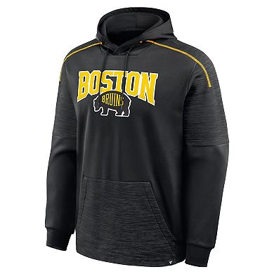 Men's Fanatics Black Boston Bruins 2026 NHL Stadium Series Defender Pullover Hoodie