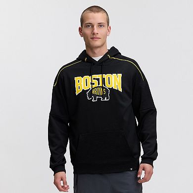 Men's Fanatics Black Boston Bruins 2026 NHL Stadium Series Defender Pullover Hoodie
