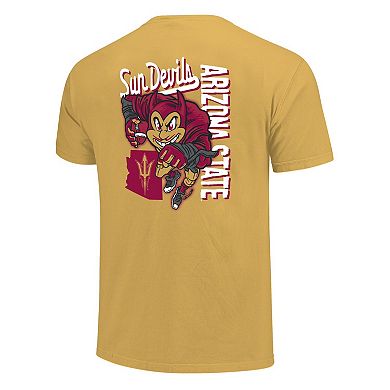 Men's Gold Arizona State Sun Devils Sketched Mascot Comfort Colors T-Shirt