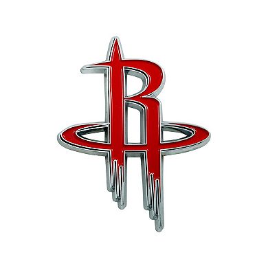 Logo Brands Houston Rockets Embossed Color Auto Emblem