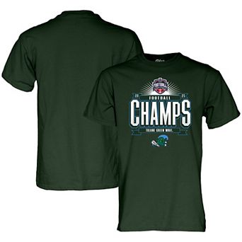 Unisex Blue 84 Green Tulane Green Wave 2025 The American Football Champions Locker Room T-Shirt