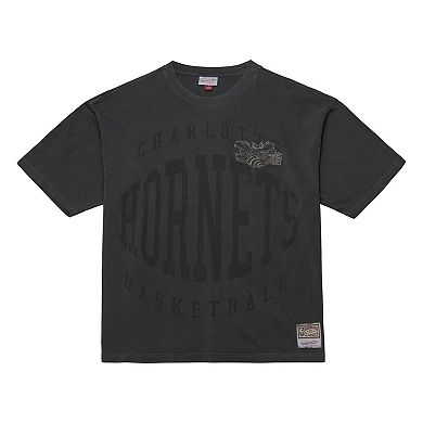Men's Mitchell & Ness Black Charlotte Hornets Downtown Collection Premium T-Shirt