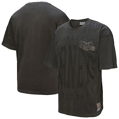 Men's Mitchell & Ness Black Charlotte Hornets Downtown Collection Premium T-Shirt