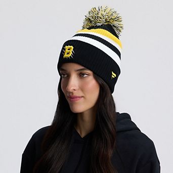 Women's Fanatics Black Boston Bruins 2026 NHL Stadium Series Cuffed Knit Hat with Jumbo Pom