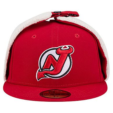 Men's New Era Red New Jersey Devils Injection Dog Ear Classic Fitted Hat