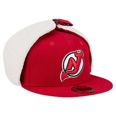 Men's New Era Red New Jersey Devils Injection Dog Ear Classic Fitted Hat