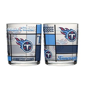 Logo Brands Tennessee Titans 12oz. Quilted Stained Two-Pack Rocks Glass Set