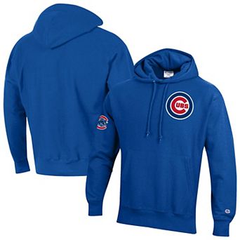 Men's Champion Royal Chicago Cubs Reverse Weave Chenille Hoodie