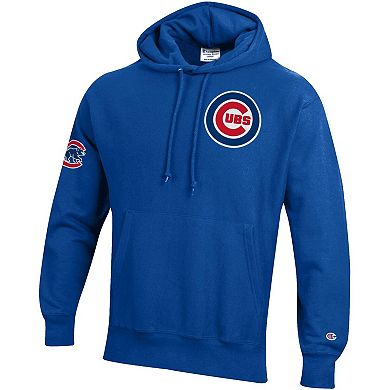 Men's Champion Royal Chicago Cubs Reverse Weave Chenille Hoodie