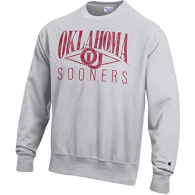 Men's Champion Gray Oklahoma Sooners Reverse Weave Fleece Sweatshirt