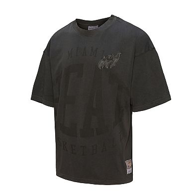 Men's Mitchell & Ness Black Miami Heat Downtown Collection Premium T-Shirt