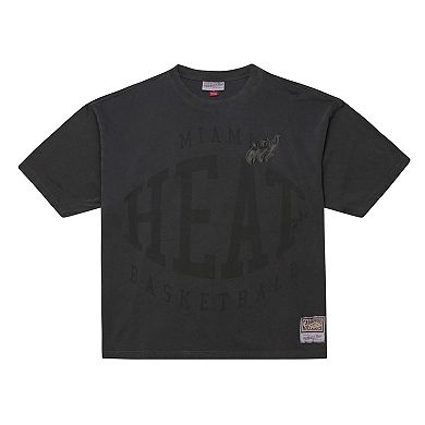 Men's Mitchell & Ness Black Miami Heat Downtown Collection Premium T-Shirt