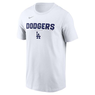 Men's Nike White Los Angeles Dodgers Bold Team Name T-Shirt