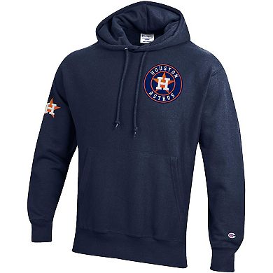 Men's Champion Navy Houston Astros Reverse Weave Chenille Hoodie