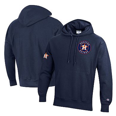 Men's Champion Navy Houston Astros Reverse Weave Chenille Hoodie