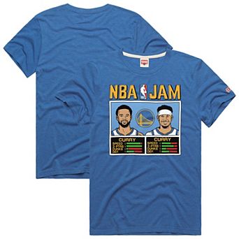 Men's Homage Stephen Curry & Seth Curry Royal Golden State Warriors NBA Jam Tri-Blend T-Shirt