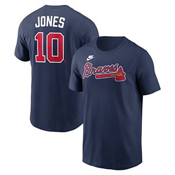 Men's Nike Chipper Jones Navy Atlanta Braves Cooperstown Collection Name & Number T-Shirt