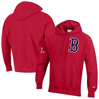 Men's Champion Scarlet Boston Red Sox Reverse Weave Chenille Hoodie