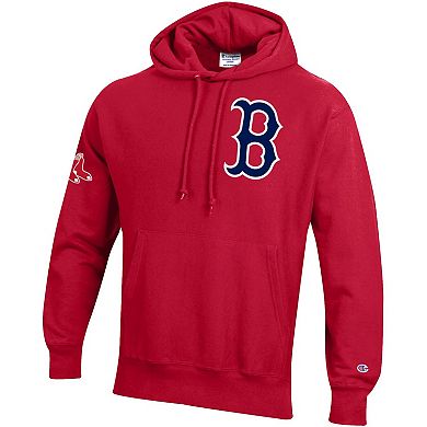 Men's Champion Scarlet Boston Red Sox Reverse Weave Chenille Hoodie