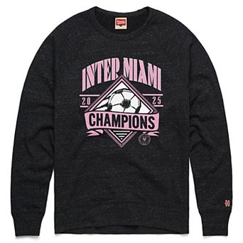 Unisex Homage Charcoal Inter Miami CF 2025 MLS Cup Champions Tri-Blend Sweatshirt
