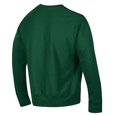 Men's Champion Green Athletics Reverse Weave Chenille Sweatshirt