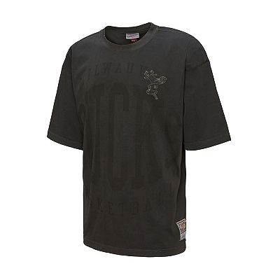 Men's Mitchell & Ness Black Milwaukee Bucks Downtown Collection Premium T-Shirt