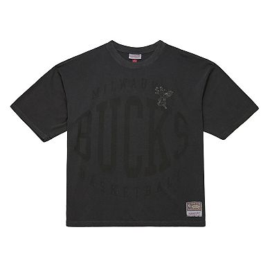 Men's Mitchell & Ness Black Milwaukee Bucks Downtown Collection Premium T-Shirt