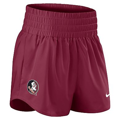 Women's Nike Garnet Florida State Seminoles Performance One Dri-FIT High-Rise Shorts