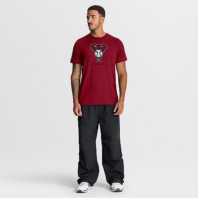 Men's Nike Red Arizona Diamondbacks Tri-Blend Logo T-Shirt