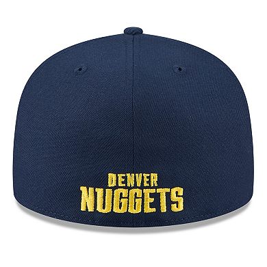 Men's New Era White/Navy Denver Nuggets 2025 NBA Tip Off Split Panel 59FIFTY Fitted Hat