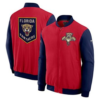 Men's Fanatics Bright Cardinal Florida Panthers 2026 NHL Winter Classic Authentic Pro Full-Zip Bomber Jacket