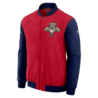 Men's Fanatics Bright Cardinal Florida Panthers 2026 NHL Winter Classic Authentic Pro Full-Zip Bomber Jacket