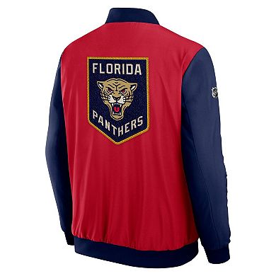 Men's Fanatics Bright Cardinal Florida Panthers 2026 NHL Winter Classic Authentic Pro Full-Zip Bomber Jacket