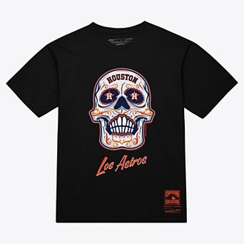 Women's Mitchell & Ness Black Houston Astros Sugar Skull Boxy T-Shirt