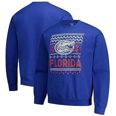 Men's Royal Florida Gators Holiday Fleece Sweatshirt