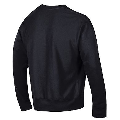 Men's Champion Black San Diego Padres Reverse Weave Chenille Sweatshirt