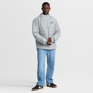 Men's Fanatics Gray Detroit Lions Full-Zip Hooded Jacket