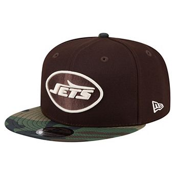 Men's New Era Dark Brown New York Jets Burnt Wood Camo 9FIFTY Snapback Hat