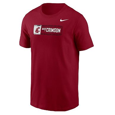 Men's Nike Crimson Washington State Cougars Made of Crimson T-Shirt