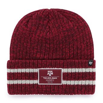 Men's '47 Maroon Texas A&M Aggies Stika Cuffed Knit Hat with Pom