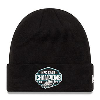 Men's New Era Black Philadelphia Eagles 2025 NFC East Division Champions Cuffed Knit Hat