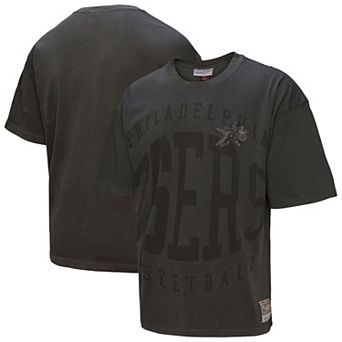 Men's Mitchell & Ness Black Philadelphia 76ers Downtown Collection Premium T-Shirt