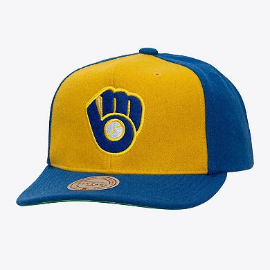 Unisex Gold Milwaukee Brewers Vintage Fit Melton Wool Adjustable Hat