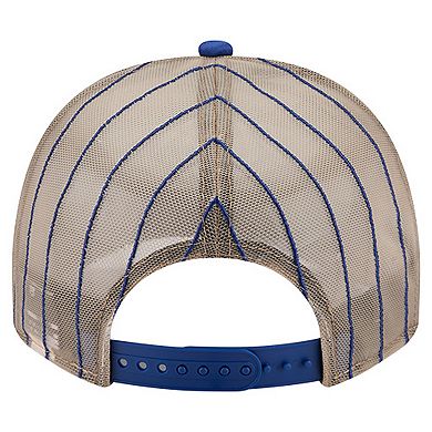 Men's New Era Royal Chicago Cubs Vintage Arched Foam Front 9FIFTY A-Frame Adjustable Trucker Hat