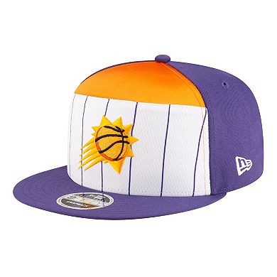 Youth New Era White/Purple Phoenix Suns 2025 NBA Tip Off Split Panel 9FIFTY Snapback Hat