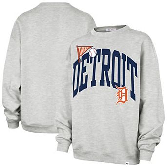 Women's '47 Gray Detroit Tigers Arched Icon Oversized Sweatshirt