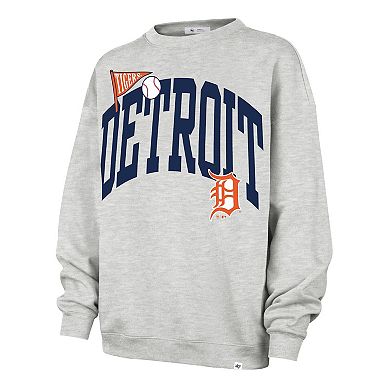 Women's '47 Gray Detroit Tigers Arched Icon Oversized Sweatshirt