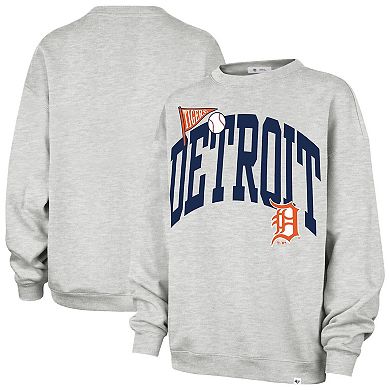 Women's '47 Gray Detroit Tigers Arched Icon Oversized Sweatshirt