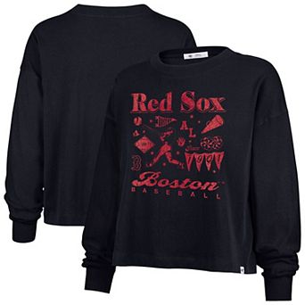 Women's '47 Navy Boston Red Sox Team Collage Sydney Long Sleeve T-Shirt