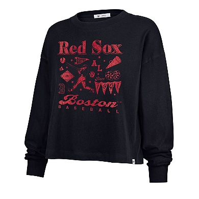 Women's '47 Navy Boston Red Sox Team Collage Sydney Long Sleeve T-Shirt